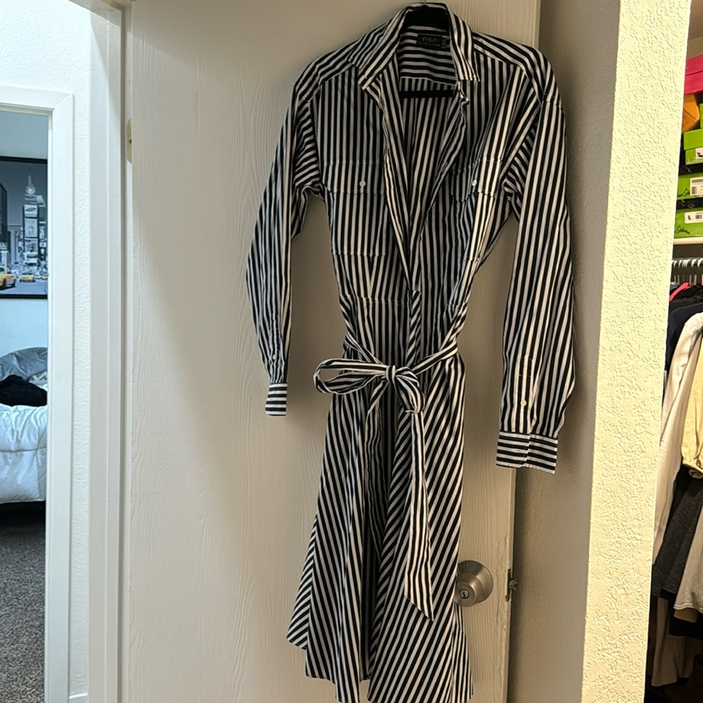 Ralph Lauren blue striped dress size 6